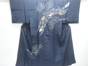 アンティーク　絞り松模様男物長襦袢